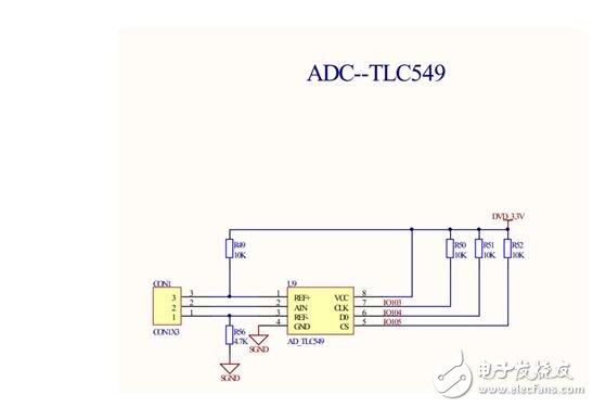 AD芯片TLC549采集模擬信號實驗