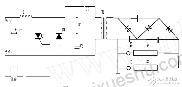 基于LM358的25kV高壓電源可控硅一繼電器過壓保護整體電路