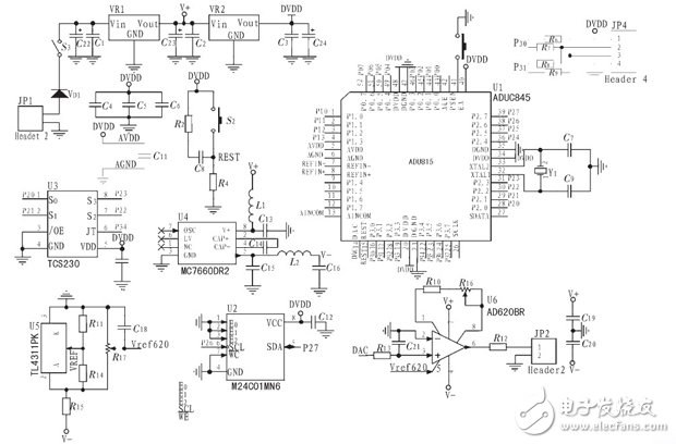  基于單片機便攜式顏色自適應識別電路的設計