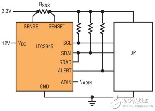  軌至軌電源監視高達 80V 或甚至更高的電壓