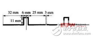 圖2　RFID 標簽天線尺寸圖