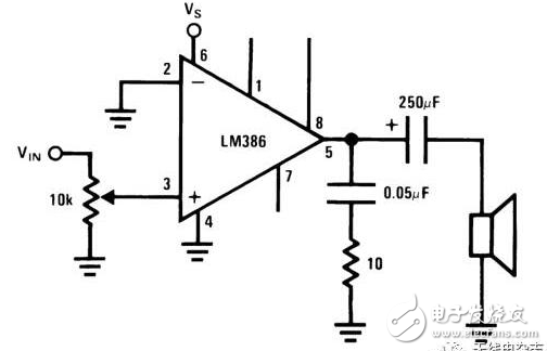 音頻功率放大器LM386引腳圖及功能_工作原理_電氣參數(shù)及應(yīng)用電路圖