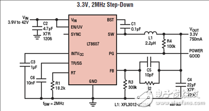 [原創] Linear LT8607 42V 750mA同步降壓穩壓器解決方案