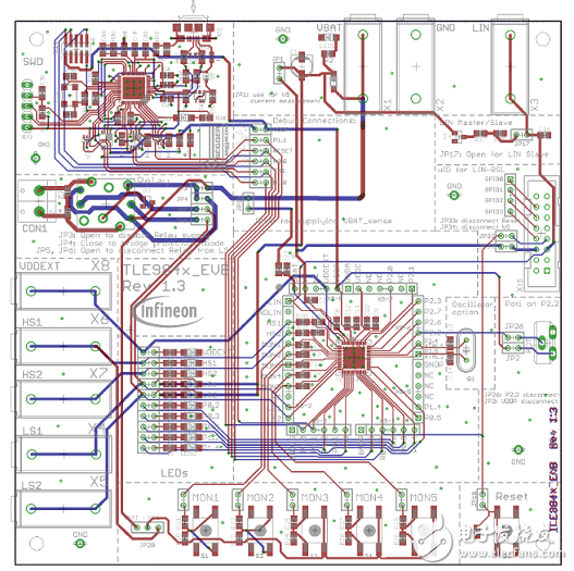 TLE9842-2QX主要特性_PCB設(shè)計(jì)圖