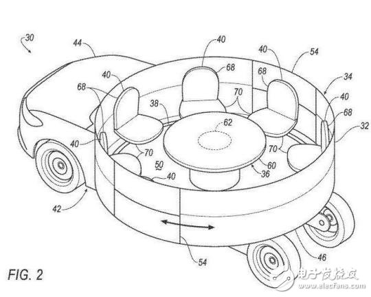 福特公布自動駕駛汽車的設計圖_座艙酷似圓形會議室