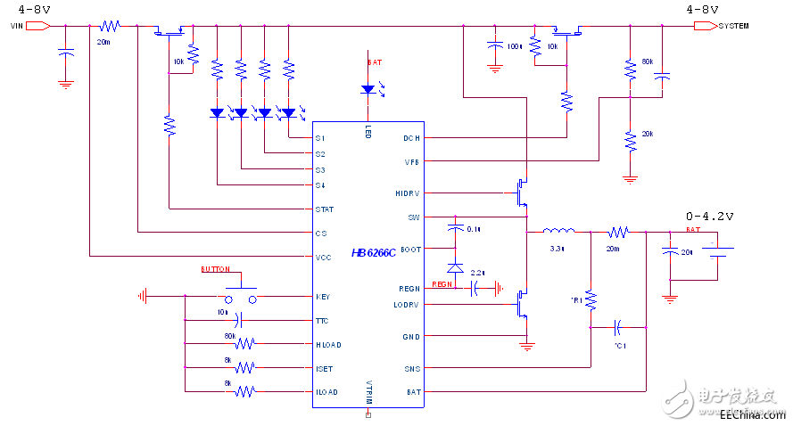 關(guān)于開(kāi)關(guān)型單節(jié)鋰電池充電和升壓放電控制芯片HB6266C的簡(jiǎn)解